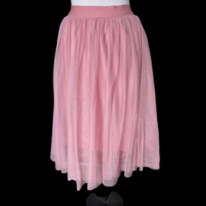 Haute Monde Soft Pink Tulle A-Line Skirt